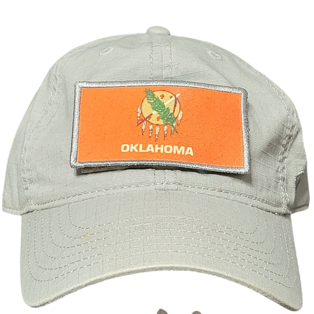 Top of the World Oklahoma State University OSU Grey Ripstop Hat Oklahoma‎ Patch